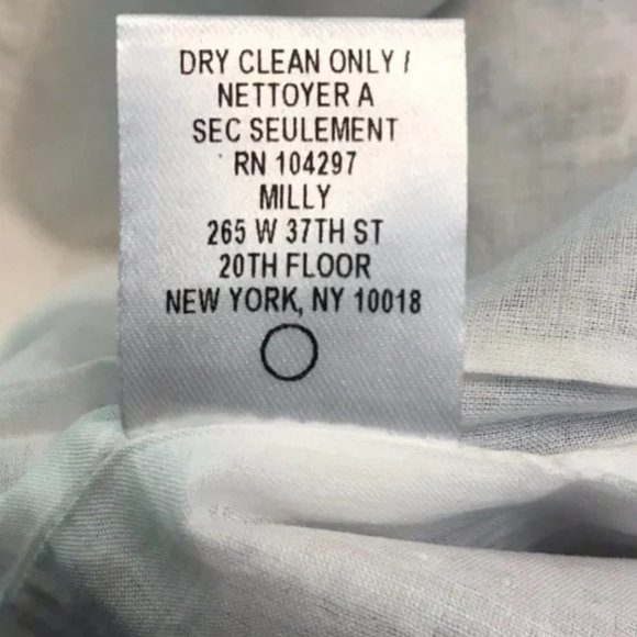 Milly White Blue Linen Cottage Core Mini Skirt - Picture 9 of 12